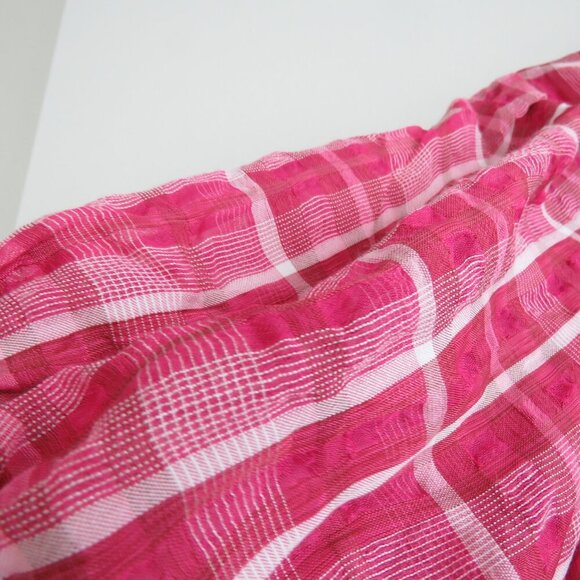 MADEWELL Plaid Puff Sleeve Top in Azalea Plaid Boho Preppy - Size M - Picture 6 of 14